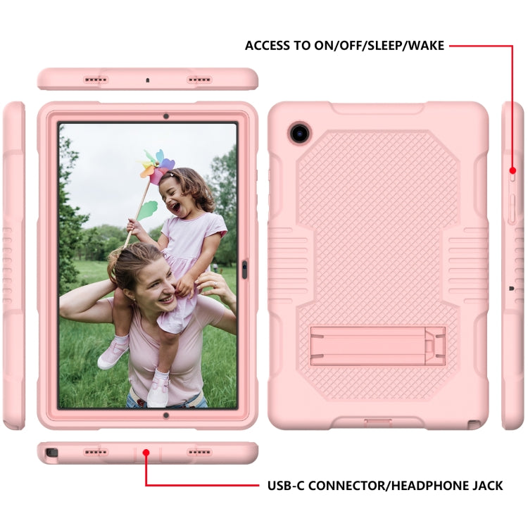 For Samsung Galaxy Tab A8 10.5 2021 X200 Contrast Color Robot Shockproof Silicone + PC Tablet Case