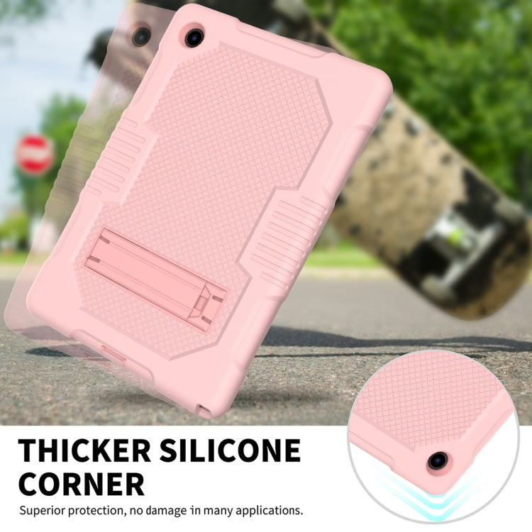 For Samsung Galaxy Tab A8 10.5 2021 X200 Contrast Color Robot Shockproof Silicone + PC Tablet Case