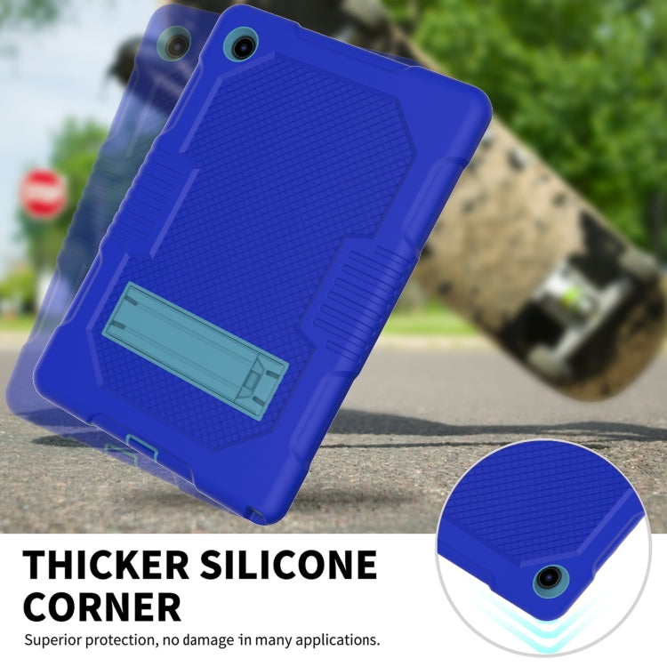For Samsung Galaxy Tab A8 10.5 2021 X200 Contrast Color Robot Shockproof Silicone + PC Tablet Case