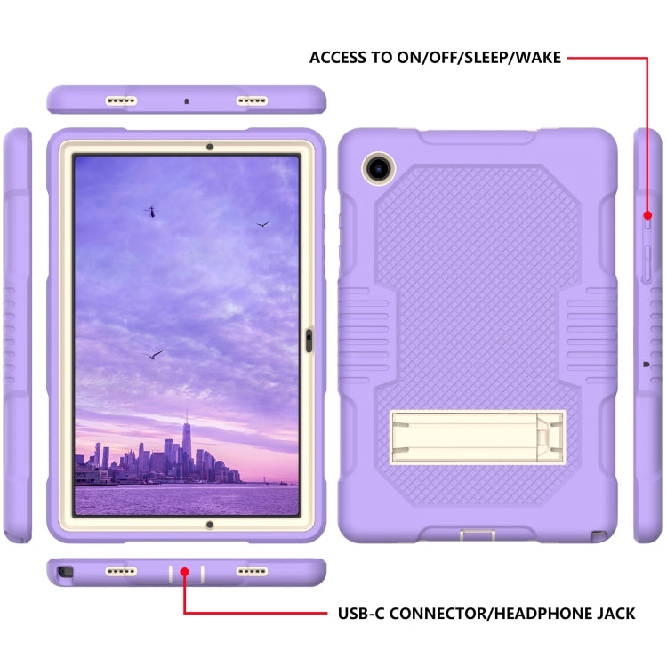 For Samsung Galaxy Tab A8 10.5 2021 X200 Contrast Color Robot Shockproof Silicone + PC Tablet Case