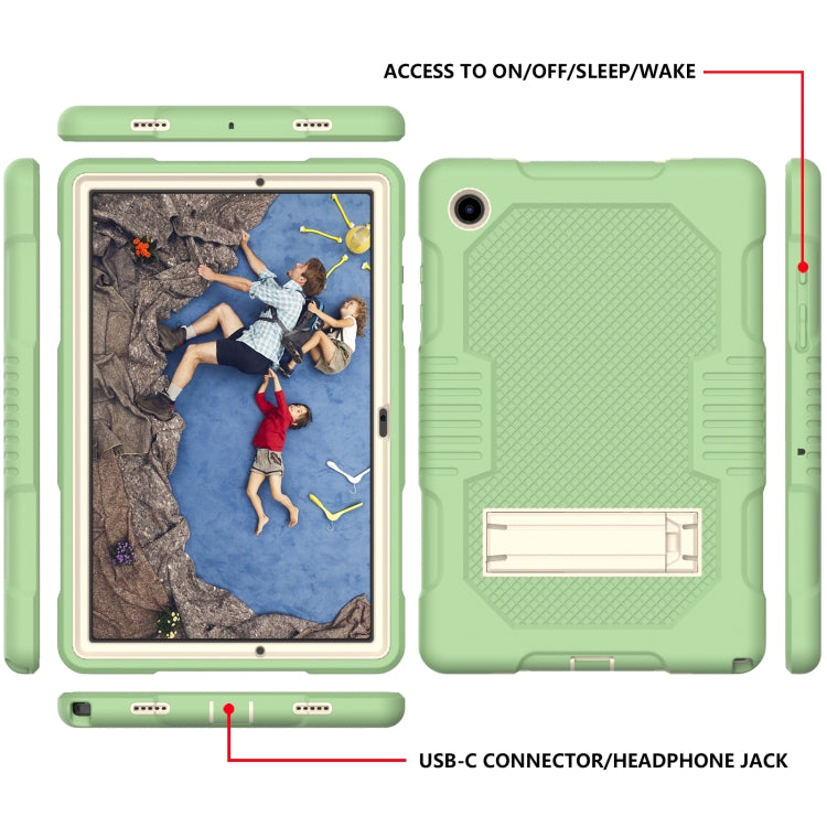 For Samsung Galaxy Tab A8 10.5 2021 X200 Contrast Color Robot Shockproof Silicone + PC Tablet Case