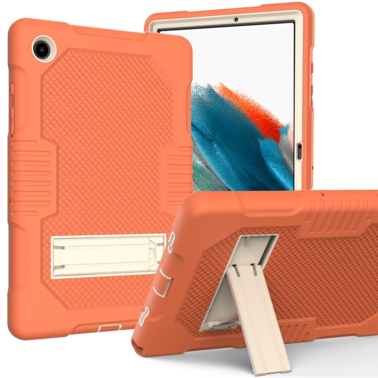 For Samsung Galaxy Tab A8 10.5 2021 X200 Contrast Color Robot Shockproof Silicone + PC Tablet Case
