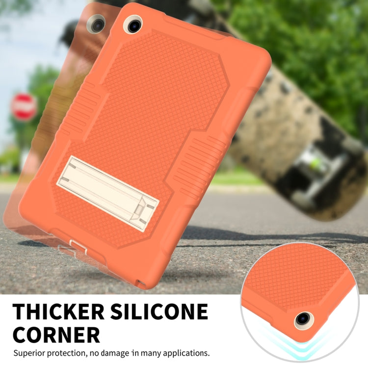 For Samsung Galaxy Tab A8 10.5 2021 X200 Contrast Color Robot Shockproof Silicone + PC Tablet Case