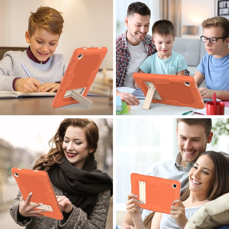 For Samsung Galaxy Tab A8 10.5 2021 X200 Contrast Color Robot Shockproof Silicone + PC Tablet Case