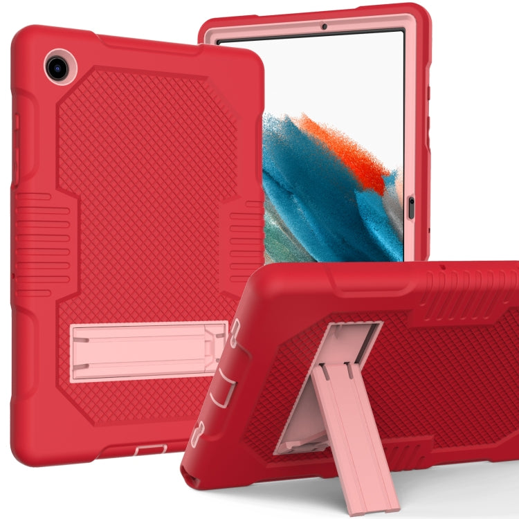 For Samsung Galaxy Tab A8 10.5 2021 X200 Contrast Color Robot Shockproof Silicone + PC Tablet Case