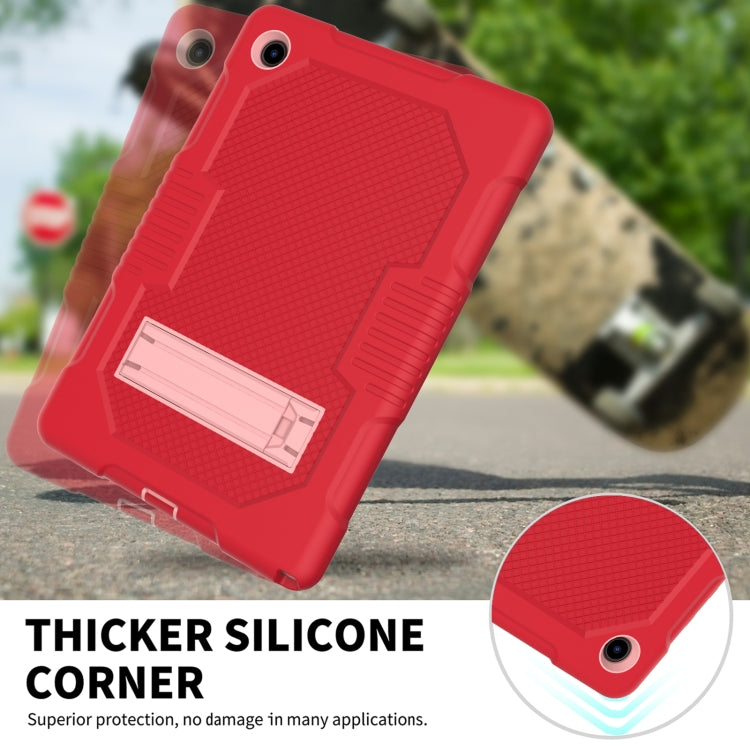 For Samsung Galaxy Tab A8 10.5 2021 X200 Contrast Color Robot Shockproof Silicone + PC Tablet Case
