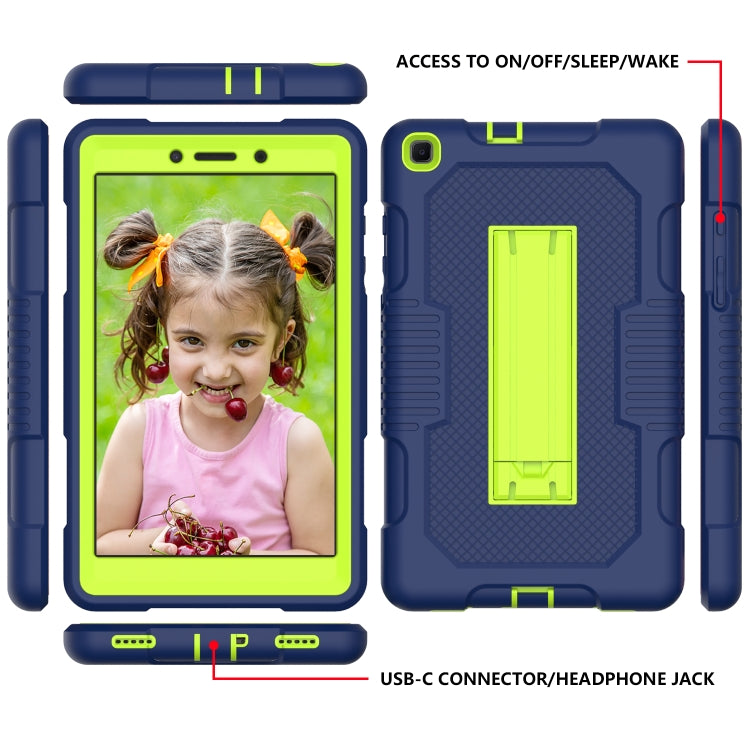 For Samsung Galaxy Tab A 8.0 2019 T290 Contrast Color Robot Shockproof Silicone + PC Tablet Case