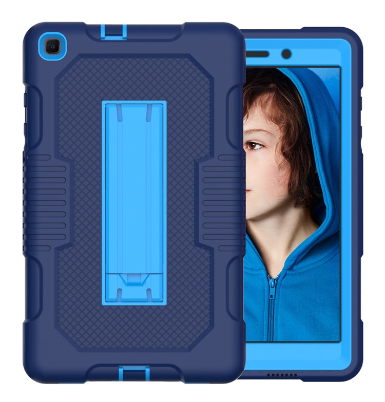 For Samsung Galaxy Tab A 8.0 2019 T290 Contrast Color Robot Shockproof Silicone + PC Tablet Case