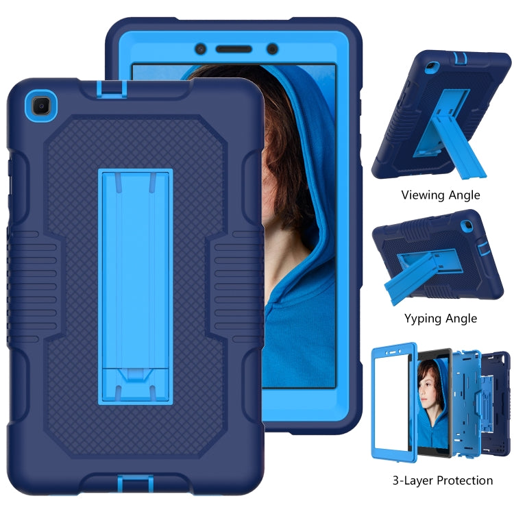 For Samsung Galaxy Tab A 8.0 2019 T290 Contrast Color Robot Shockproof Silicone + PC Tablet Case