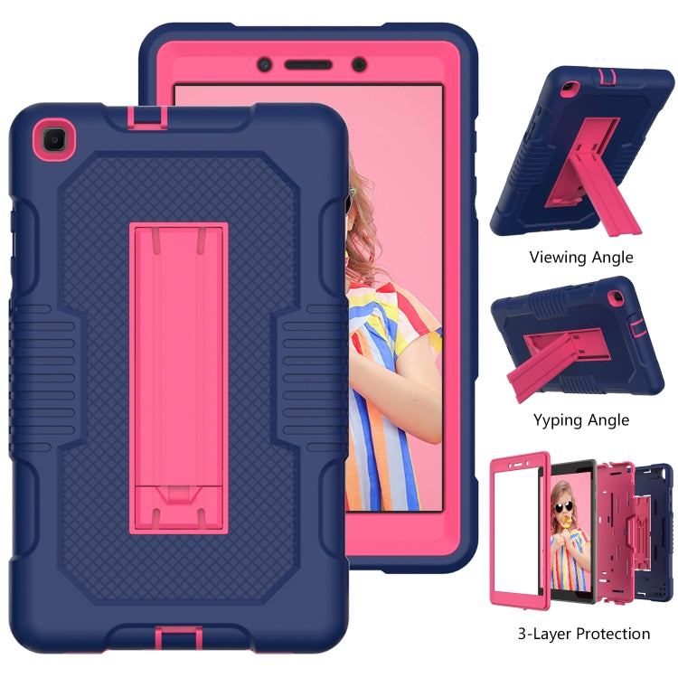 For Samsung Galaxy Tab A 8.0 2019 T290 Contrast Color Robot Shockproof Silicone + PC Tablet Case