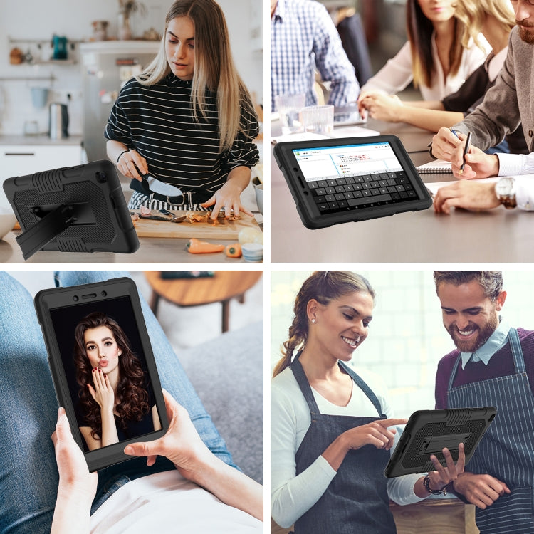 For Samsung Galaxy Tab A 8.0 2019 T290 Contrast Color Robot Shockproof Silicone + PC Tablet Case