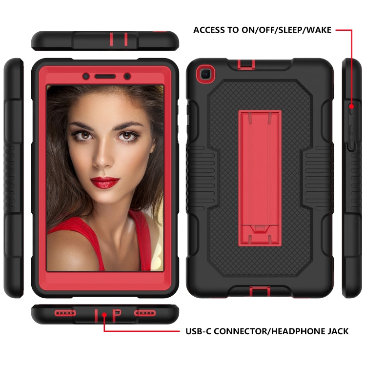 For Samsung Galaxy Tab A 8.0 2019 T290 Contrast Color Robot Shockproof Silicone + PC Tablet Case