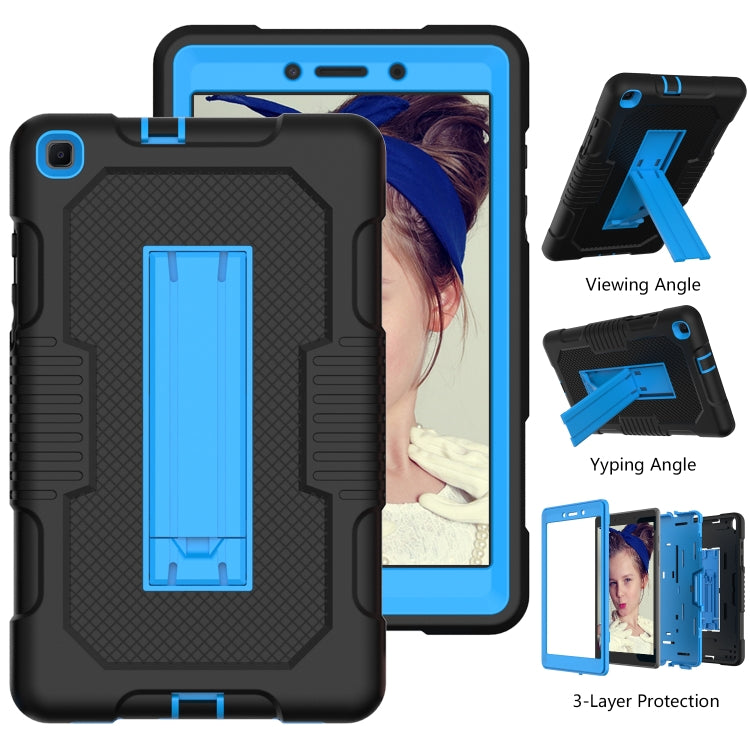 For Samsung Galaxy Tab A 8.0 2019 T290 Contrast Color Robot Shockproof Silicone + PC Tablet Case