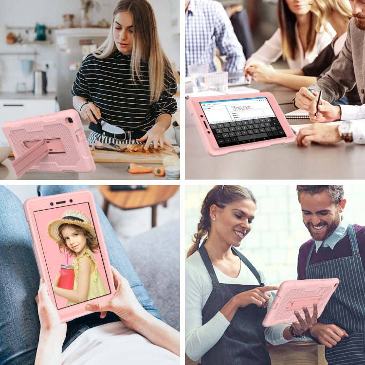 For Samsung Galaxy Tab A 8.0 2019 T290 Contrast Color Robot Shockproof Silicone + PC Tablet Case