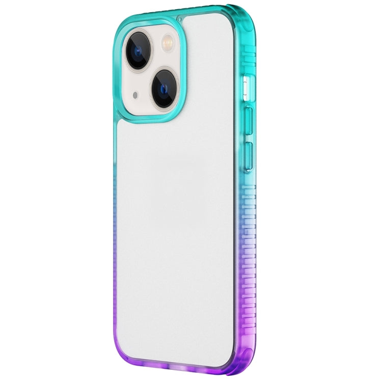 For iPhone 14 Colorful Gradient TPU + PC Phone Case
