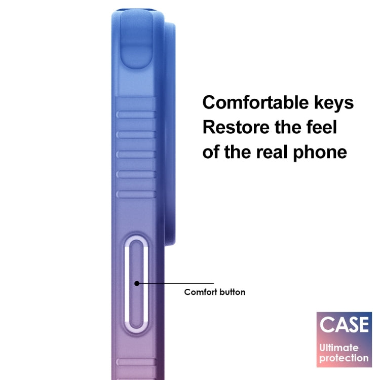 For iPhone 14 Pro Max Colorful Gradient TPU + PC Phone Case