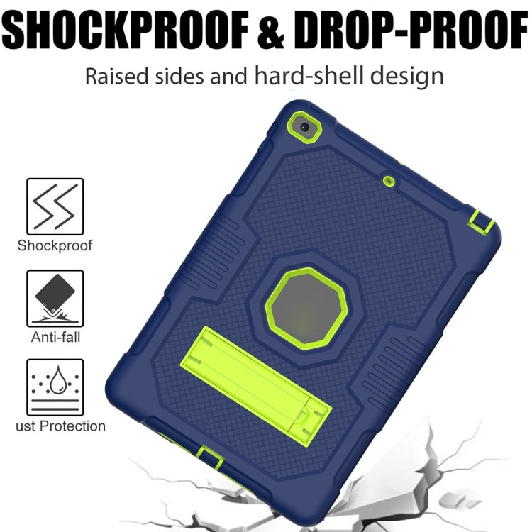 For iPad 10.2 2021 Contrast Color Robot Shockproof Silicone + PC Tablet Case