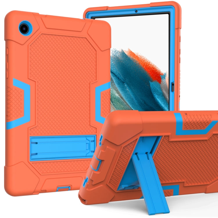 For Samsung Galaxy Tab A8 10.5 2021 X200 Contrast Color Robot Silicone + PC Tablet Case