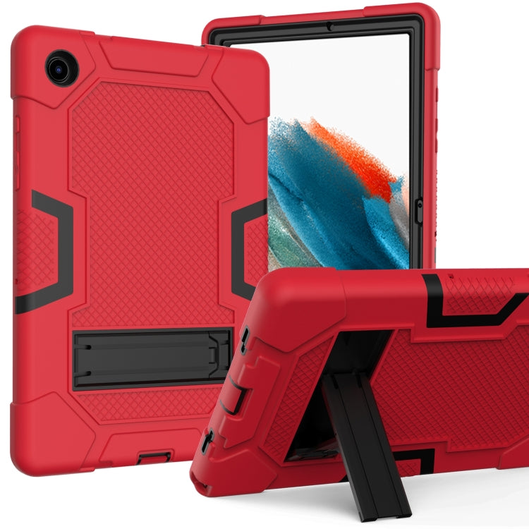 For Samsung Galaxy Tab A8 10.5 2021 X200 Contrast Color Robot Silicone + PC Tablet Case