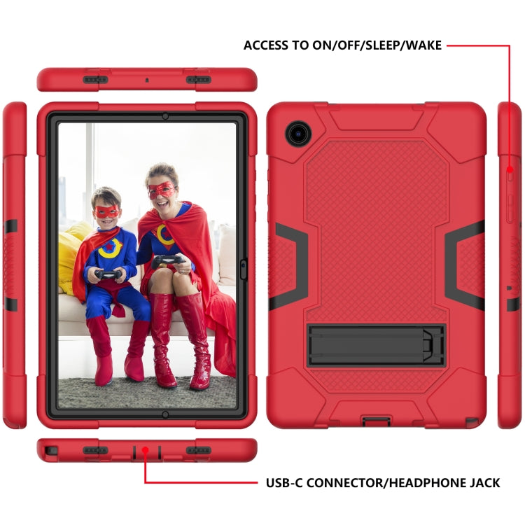 For Samsung Galaxy Tab A8 10.5 2021 X200 Contrast Color Robot Silicone + PC Tablet Case