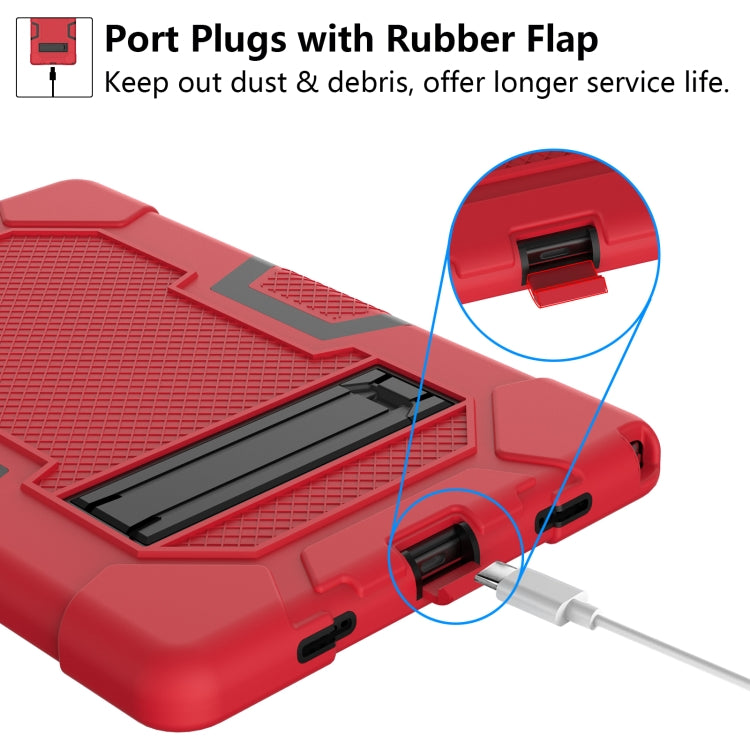 For Samsung Galaxy Tab A8 10.5 2021 X200 Contrast Color Robot Silicone + PC Tablet Case