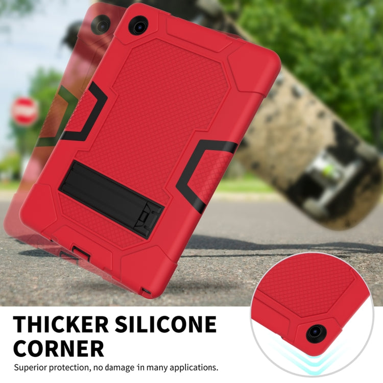 For Samsung Galaxy Tab A8 10.5 2021 X200 Contrast Color Robot Silicone + PC Tablet Case