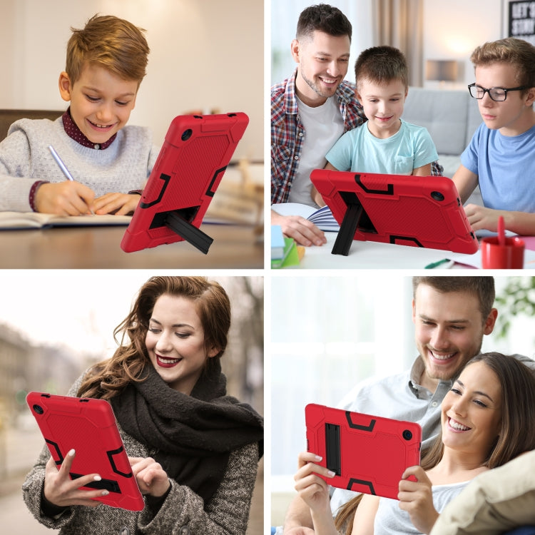 For Samsung Galaxy Tab A8 10.5 2021 X200 Contrast Color Robot Silicone + PC Tablet Case