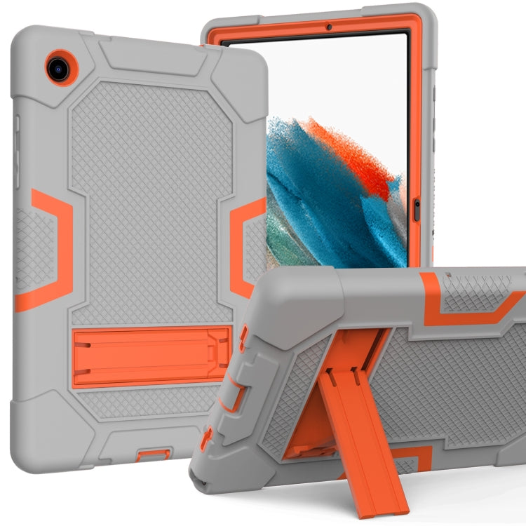For Samsung Galaxy Tab A8 10.5 2021 X200 Contrast Color Robot Silicone + PC Tablet Case