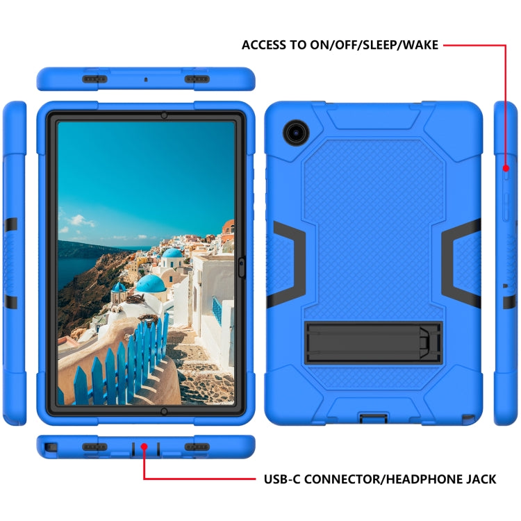 For Samsung Galaxy Tab A8 10.5 2021 X200 Contrast Color Robot Silicone + PC Tablet Case