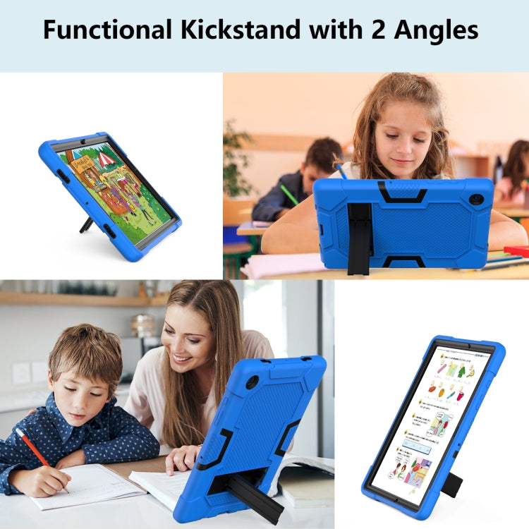 For Samsung Galaxy Tab A8 10.5 2021 X200 Contrast Color Robot Silicone + PC Tablet Case