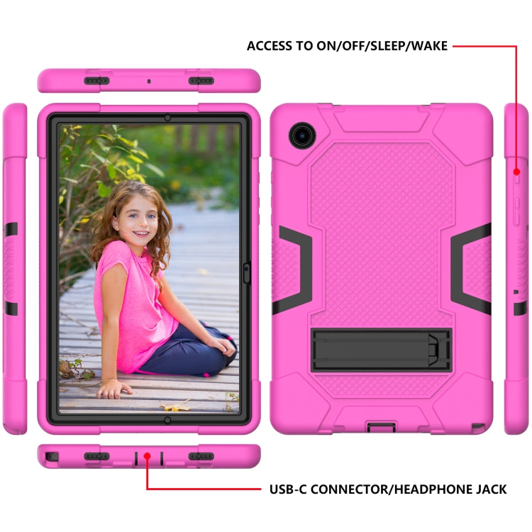 For Samsung Galaxy Tab A8 10.5 2021 X200 Contrast Color Robot Silicone + PC Tablet Case