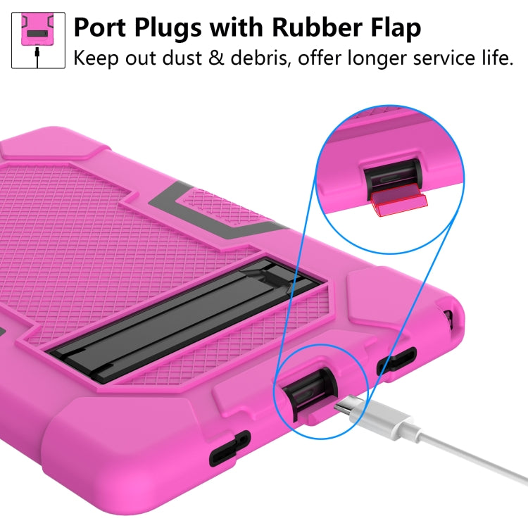 For Samsung Galaxy Tab A8 10.5 2021 X200 Contrast Color Robot Silicone + PC Tablet Case