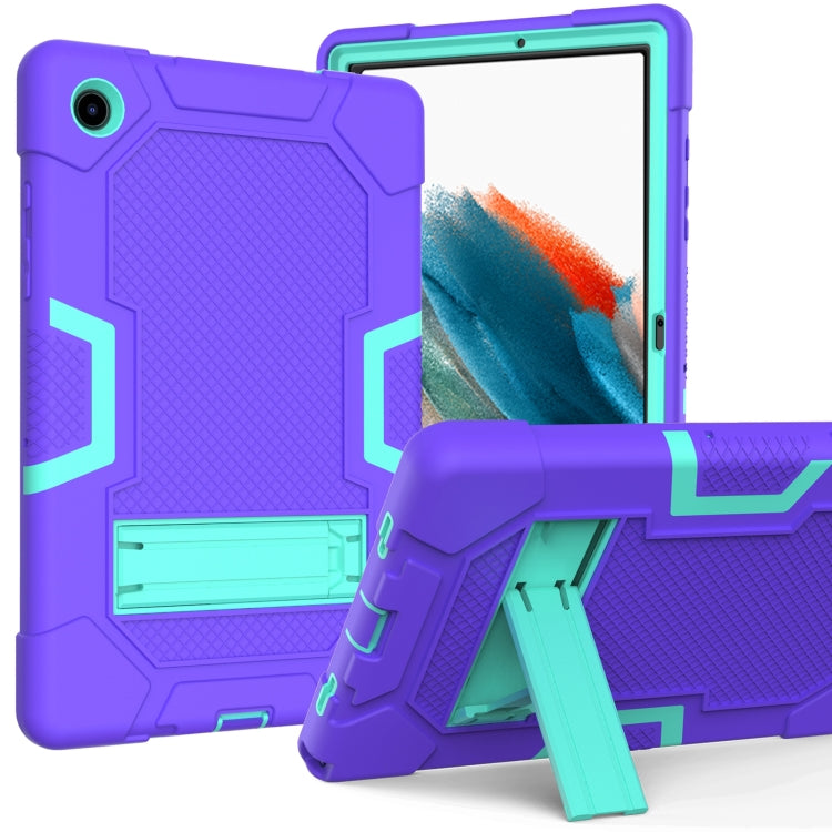 For Samsung Galaxy Tab A8 10.5 2021 X200 Contrast Color Robot Silicone + PC Tablet Case