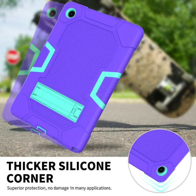 For Samsung Galaxy Tab A8 10.5 2021 X200 Contrast Color Robot Silicone + PC Tablet Case