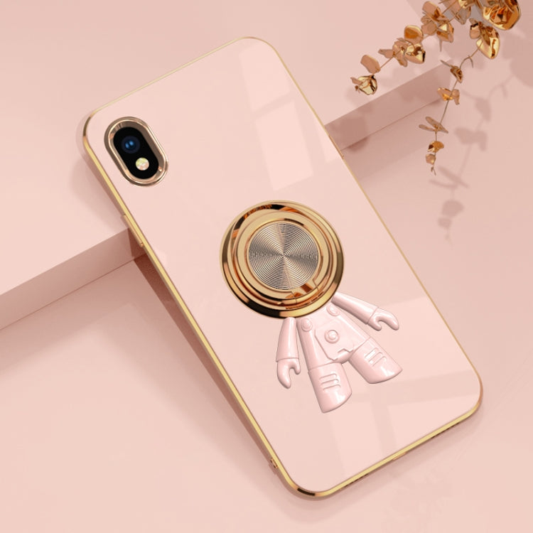 For Sony Xperia Ace III 6D Plating Astronaut Ring Kickstand Phone Case