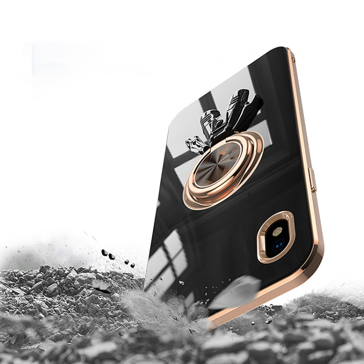 For Sony Xperia Ace III 6D Plating Astronaut Ring Kickstand Phone Case