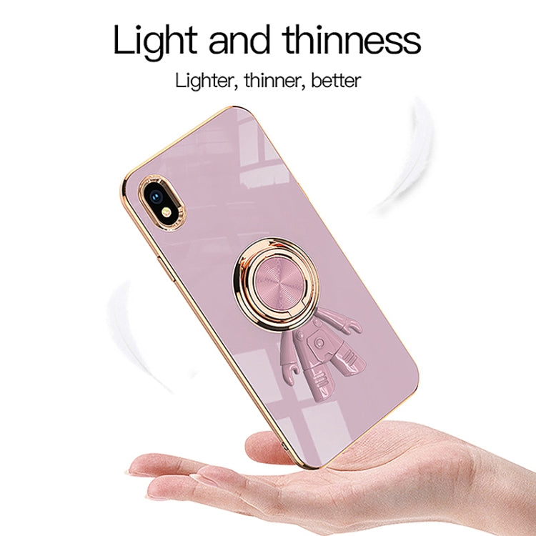For Sony Xperia Ace III 6D Plating Astronaut Ring Kickstand Phone Case
