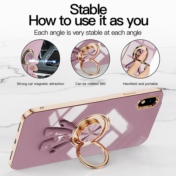 For Sony Xperia Ace III 6D Plating Astronaut Ring Kickstand Phone Case