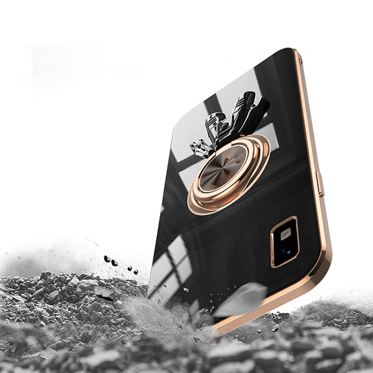 For Sharp Aquos Wish 6D Plating Astronaut Ring Kickstand Phone Case