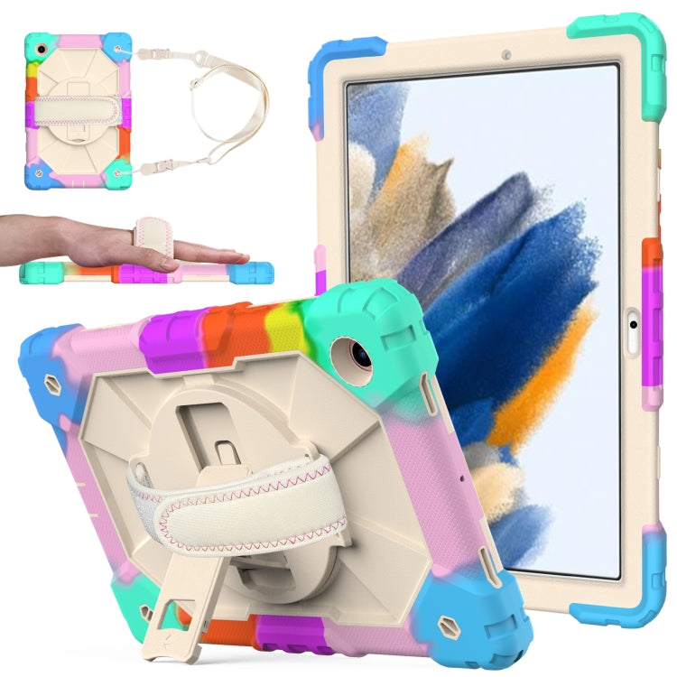 For Samsung Galaxy Tab A8 10.5 2021 X200 Contrast Color Robot Silicone + PC Tablet Case