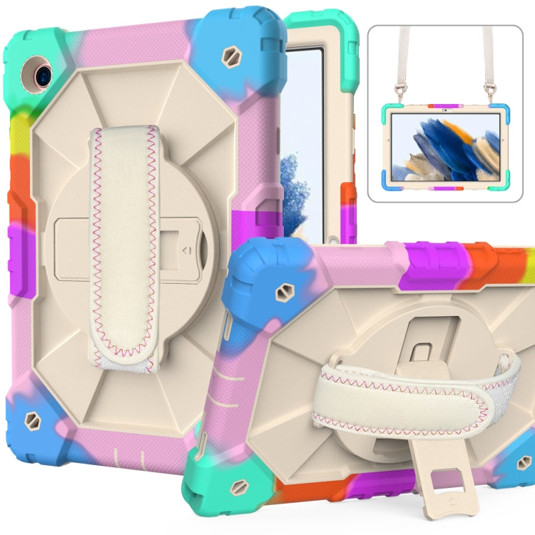 For Samsung Galaxy Tab A8 10.5 2021 X200 Contrast Color Robot Silicone + PC Tablet Case