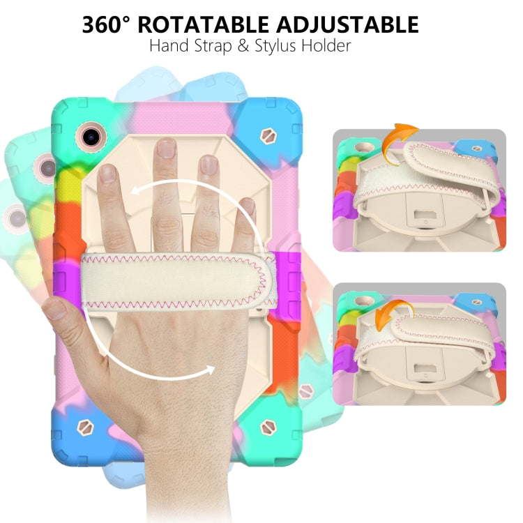 For Samsung Galaxy Tab A8 10.5 2021 X200 Contrast Color Robot Silicone + PC Tablet Case