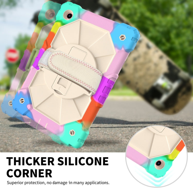 For Samsung Galaxy Tab A8 10.5 2021 X200 Contrast Color Robot Silicone + PC Tablet Case