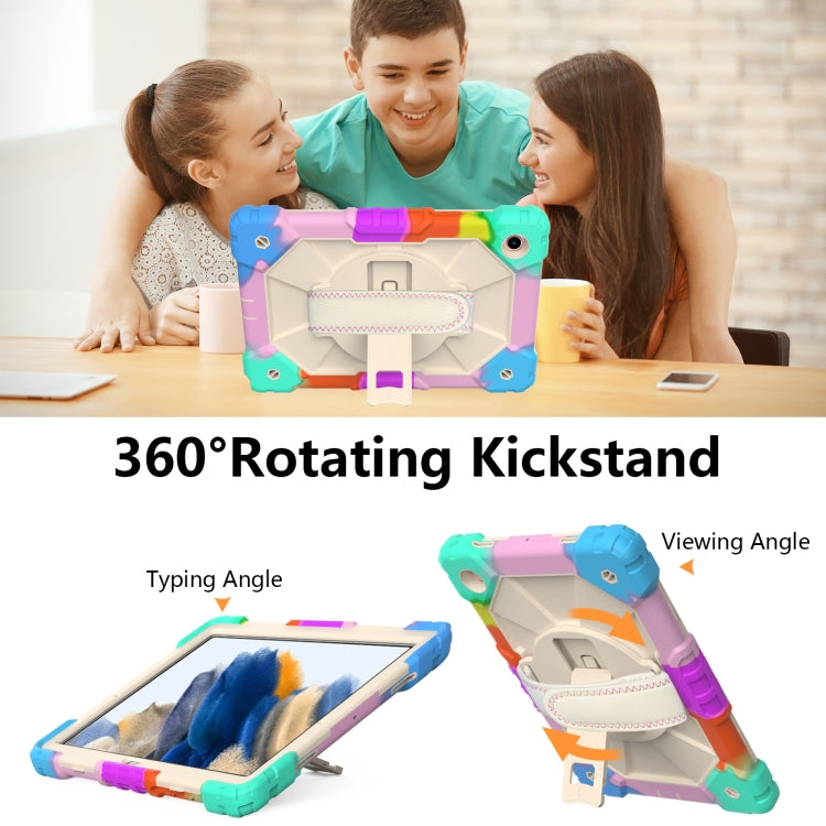 For Samsung Galaxy Tab A8 10.5 2021 X200 Contrast Color Robot Silicone + PC Tablet Case