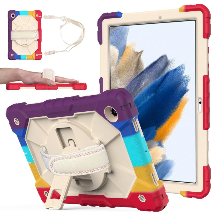 For Samsung Galaxy Tab A8 10.5 2021 X200 Contrast Color Robot Silicone + PC Tablet Case