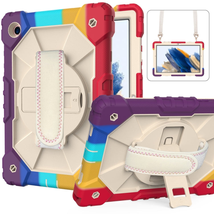 For Samsung Galaxy Tab A8 10.5 2021 X200 Contrast Color Robot Silicone + PC Tablet Case