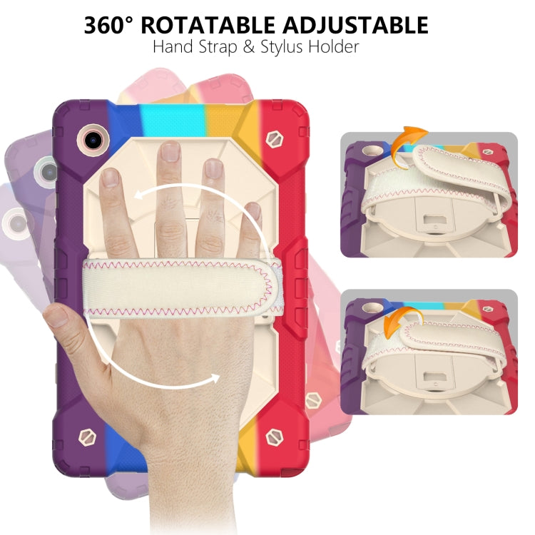 For Samsung Galaxy Tab A8 10.5 2021 X200 Contrast Color Robot Silicone + PC Tablet Case