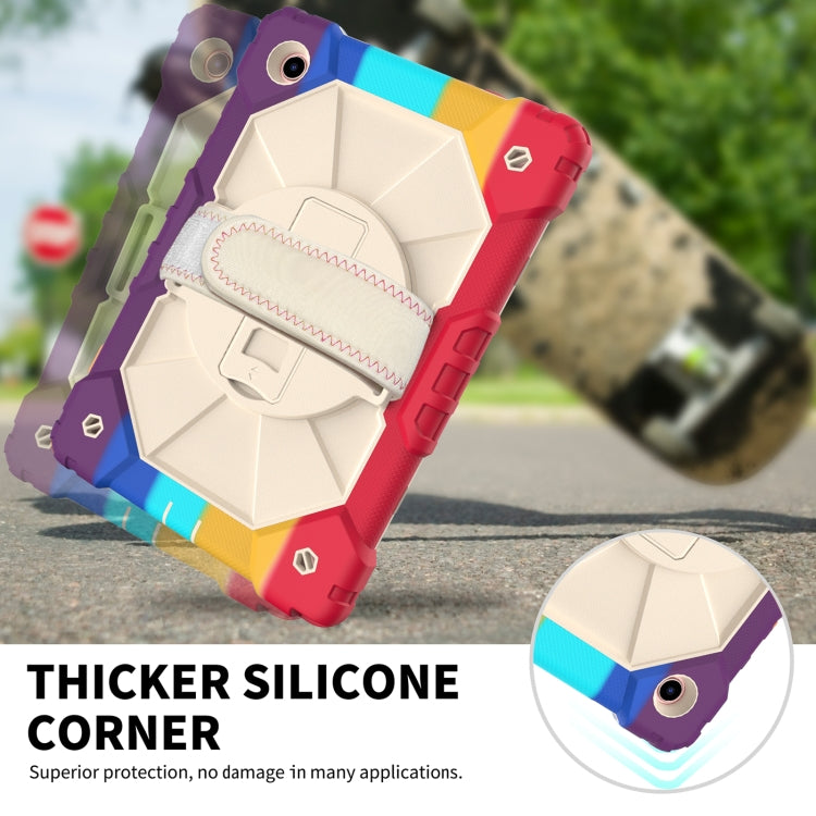 For Samsung Galaxy Tab A8 10.5 2021 X200 Contrast Color Robot Silicone + PC Tablet Case