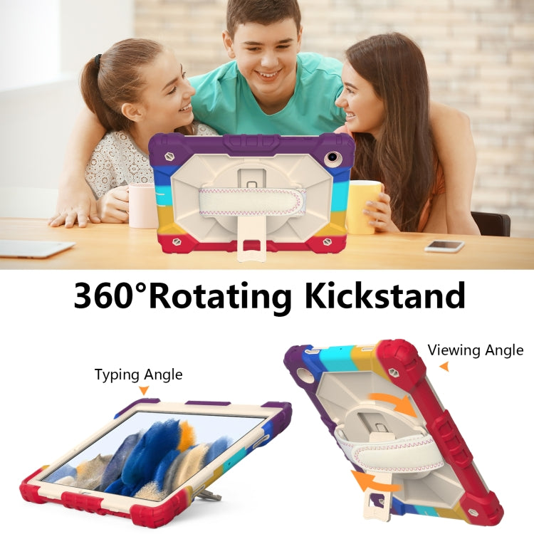 For Samsung Galaxy Tab A8 10.5 2021 X200 Contrast Color Robot Silicone + PC Tablet Case