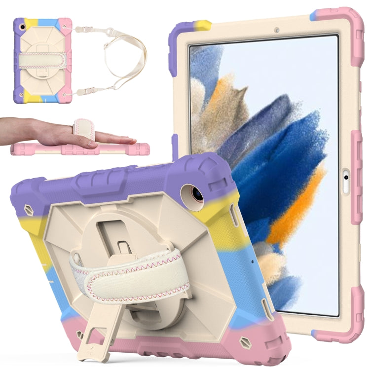 For Samsung Galaxy Tab A8 10.5 2021 X200 Contrast Color Robot Silicone + PC Tablet Case